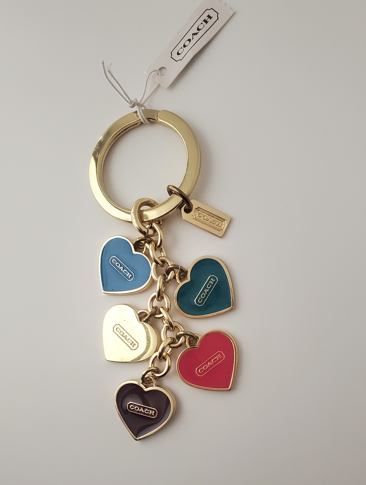 Coach F66398 Multi Heart Mix Key Fob Chain Ring