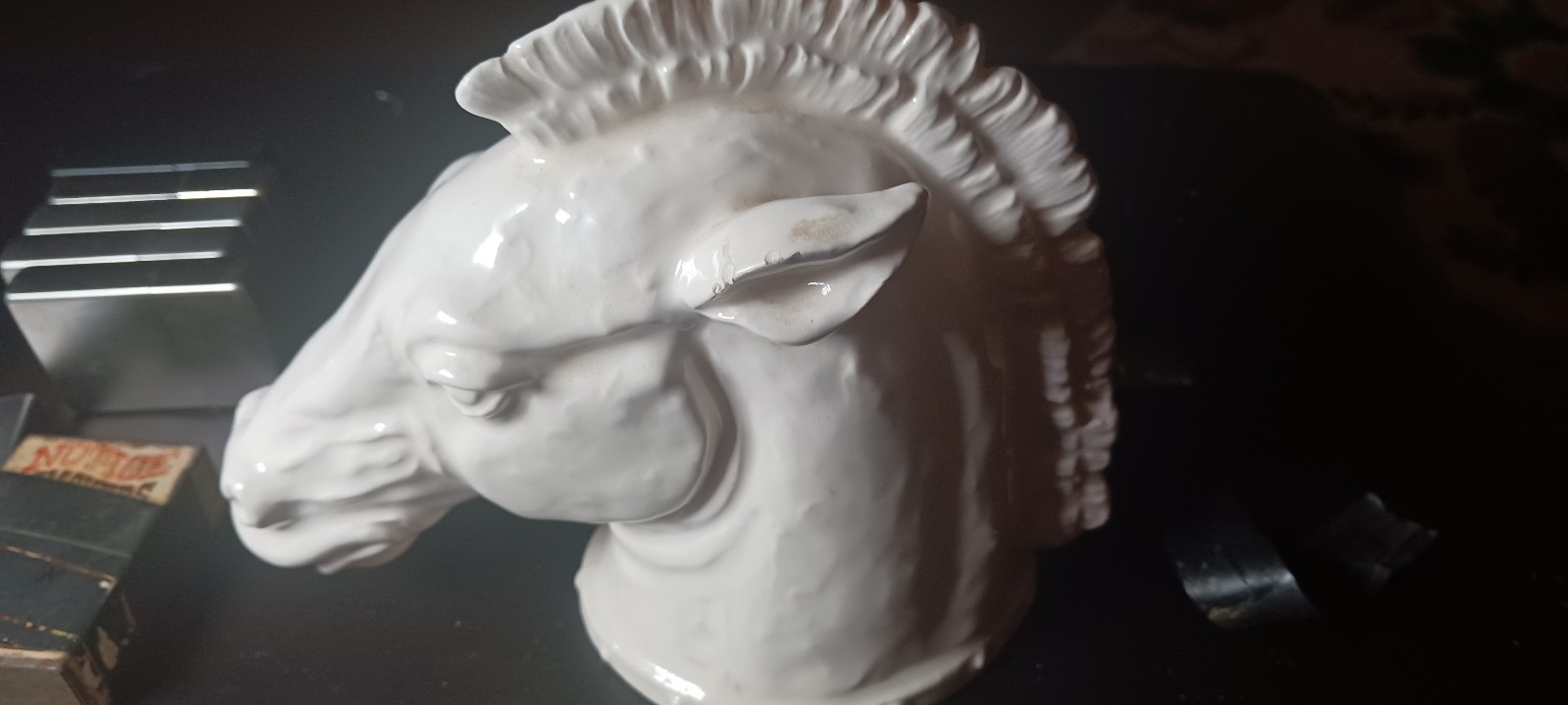 Rare vintage horse italian sculpture converted into lighter