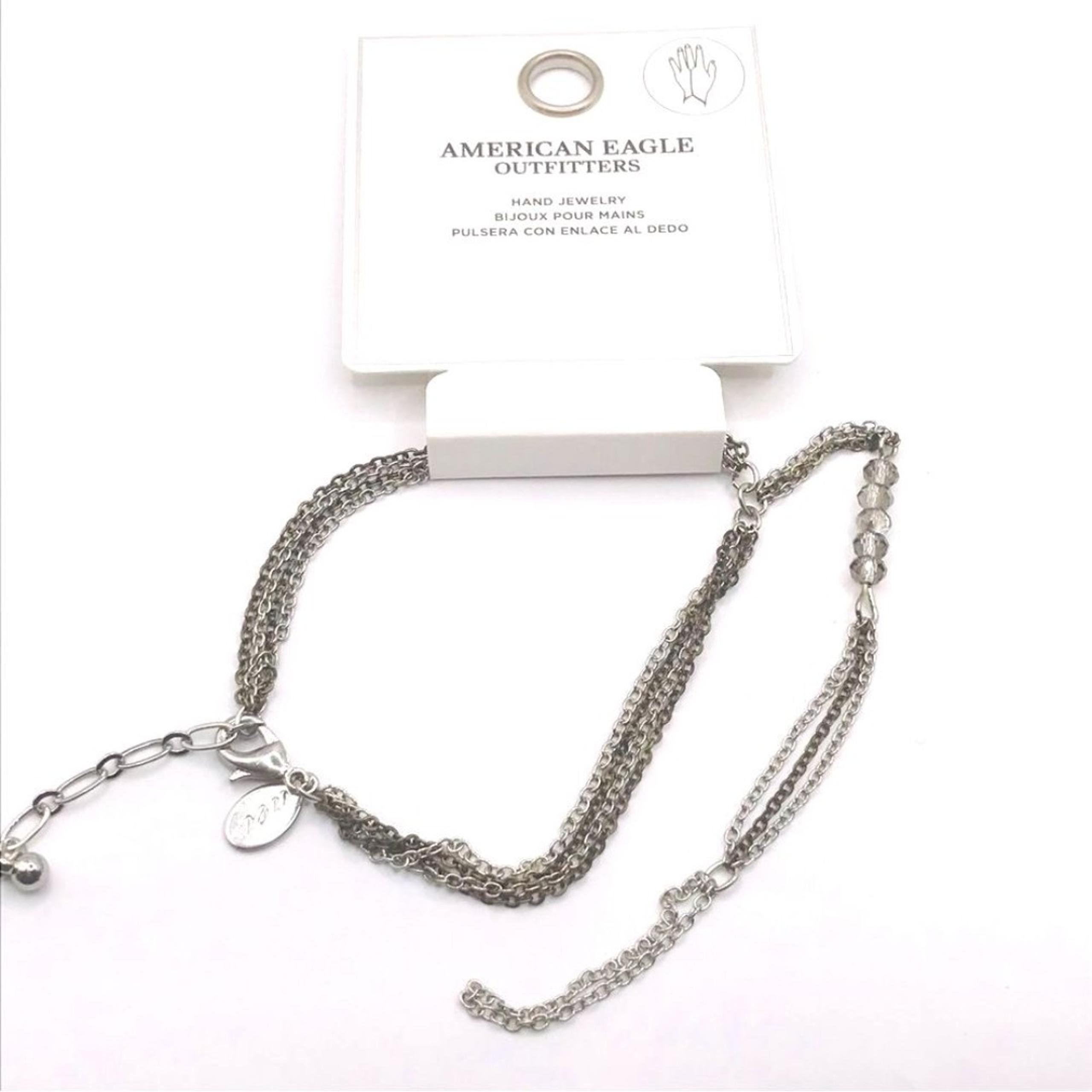 American Eagle Outfitters Silver Multi Strand Beaded Hand Jewelry