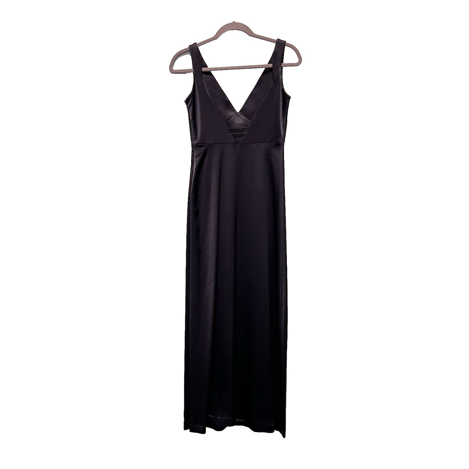 Tahari Formal Maxi Dress Gown Purple Satin Size 4