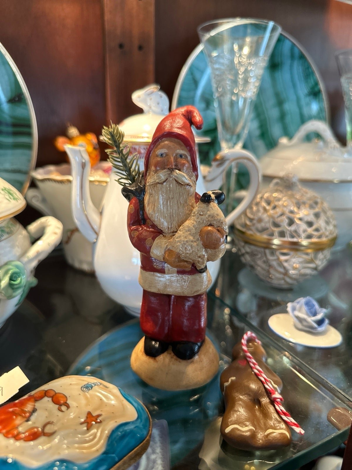 One of a kind prim Santa sculpture