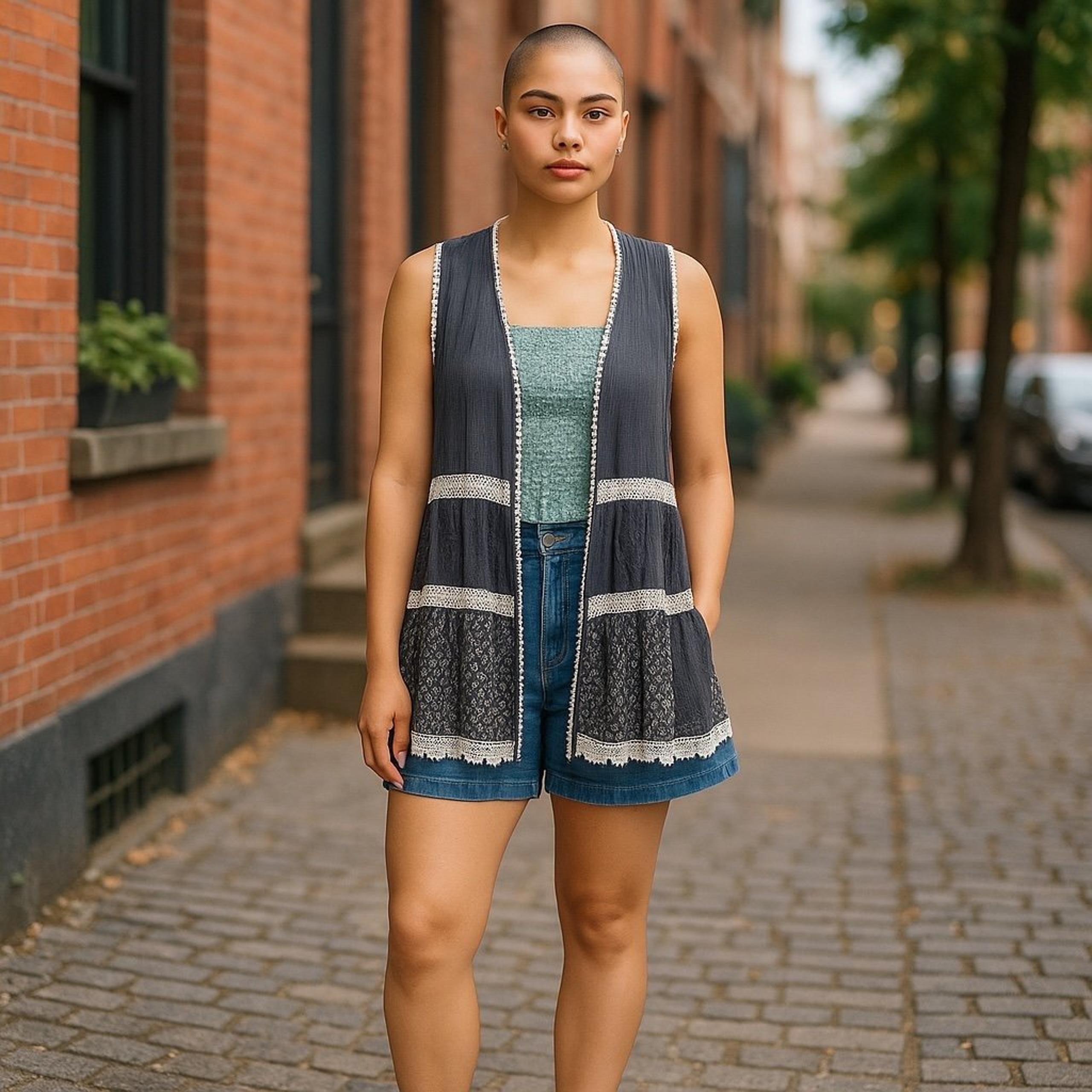Boho style Open front cardigan