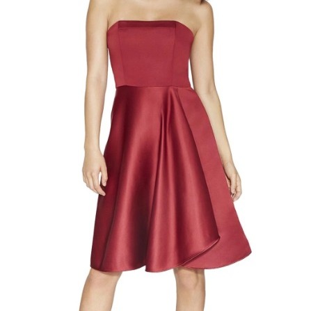 Halston Strapless A-Line Dress NWT 4