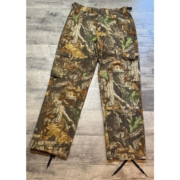 Walls Camo Pants Mens 34x32 Reinforced Hunting Advantage Timber Cargo Adjustable