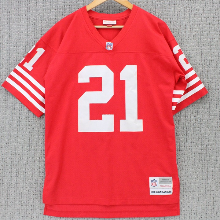 Mitchell & Ness Jersey Men Red Sanders 94 San Francisco 49ers Replica Collection