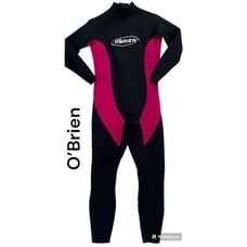 O’Brien SZ 12 Black Pink Neoprene Full Length Ultra Stretch Wetsuit Scuba Diving