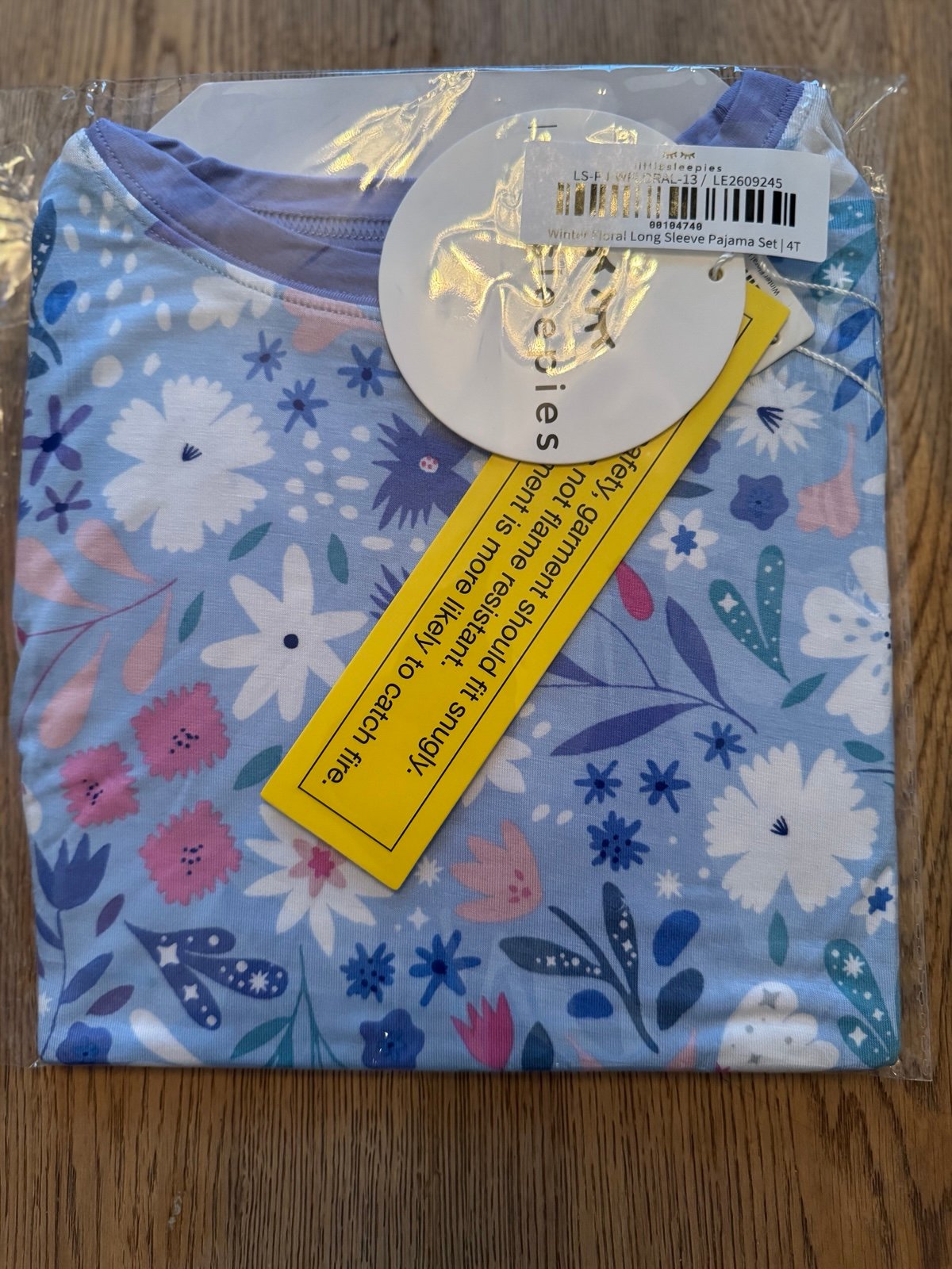 Little Sleepies magical meadow two piece pajamas 4t nib