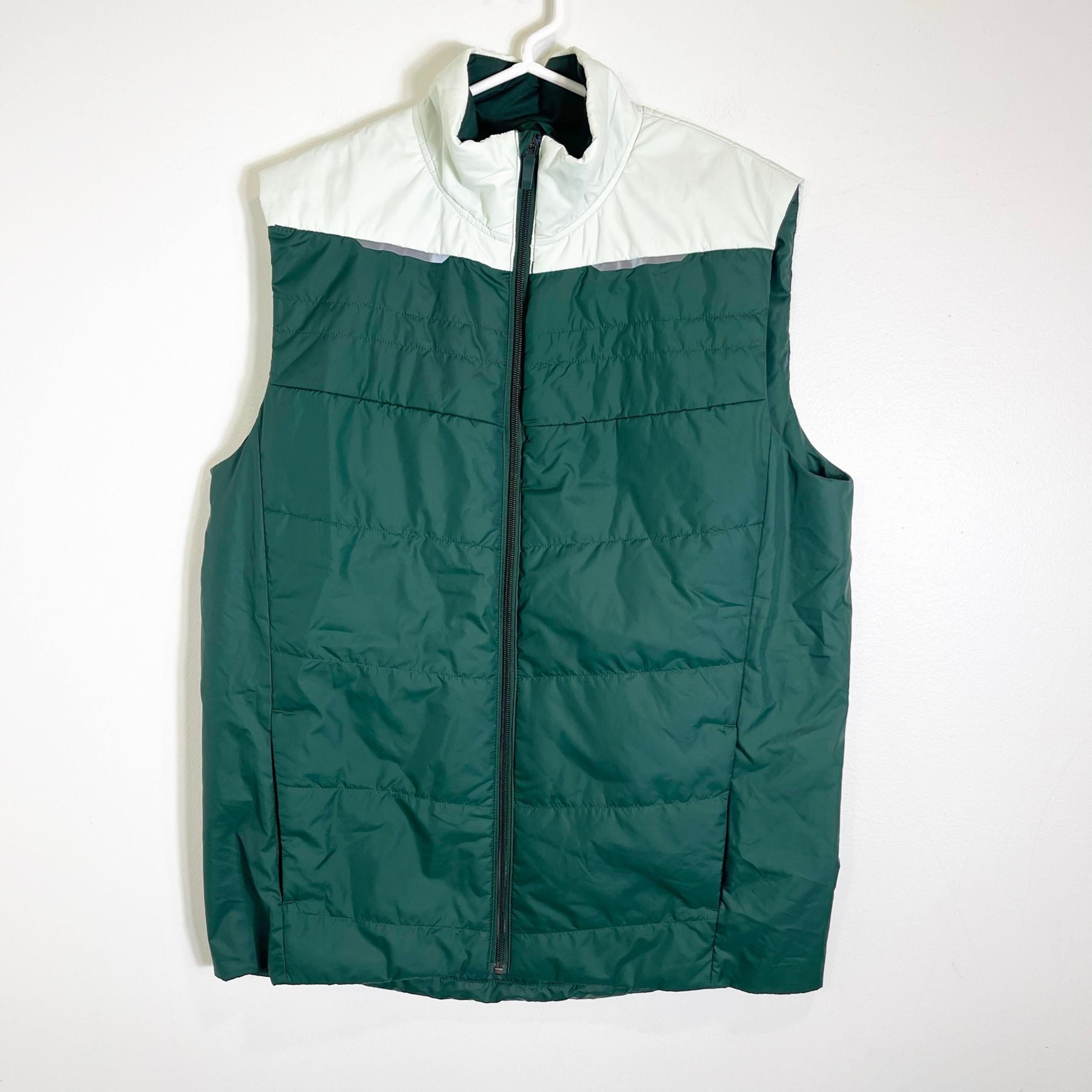 Brooks Men's Cascadia Thermal Vest Green White Mens Large