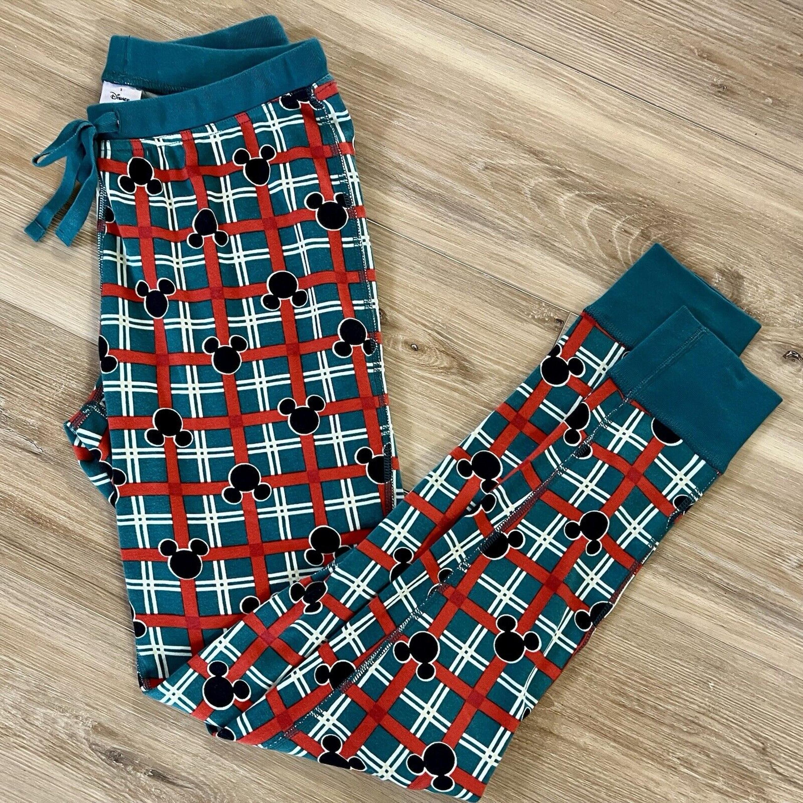 Hanna Andersson Disney Mickey Mouse Holiday Plaid Women's Pajama Pants Small