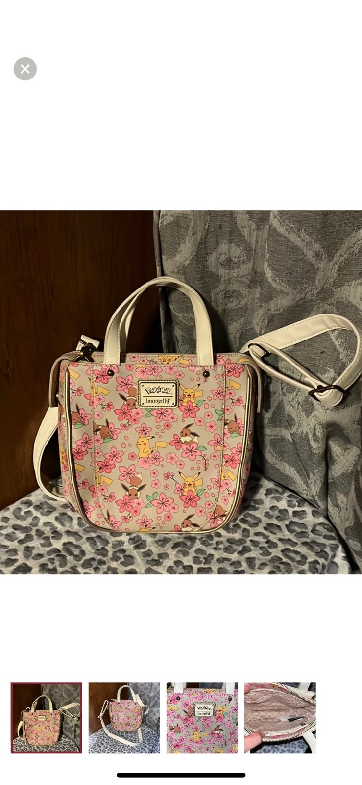 Evee and Pikachu Floral crossbody pokemon loungefly