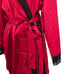 Fredericks of Hollywood Womans 2X Aspen Mae Satin & Lace Tie Robe Red Black NEW