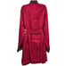 Fredericks of Hollywood Womans 2X Aspen Mae Satin & Lace Tie Robe Red Black NEW