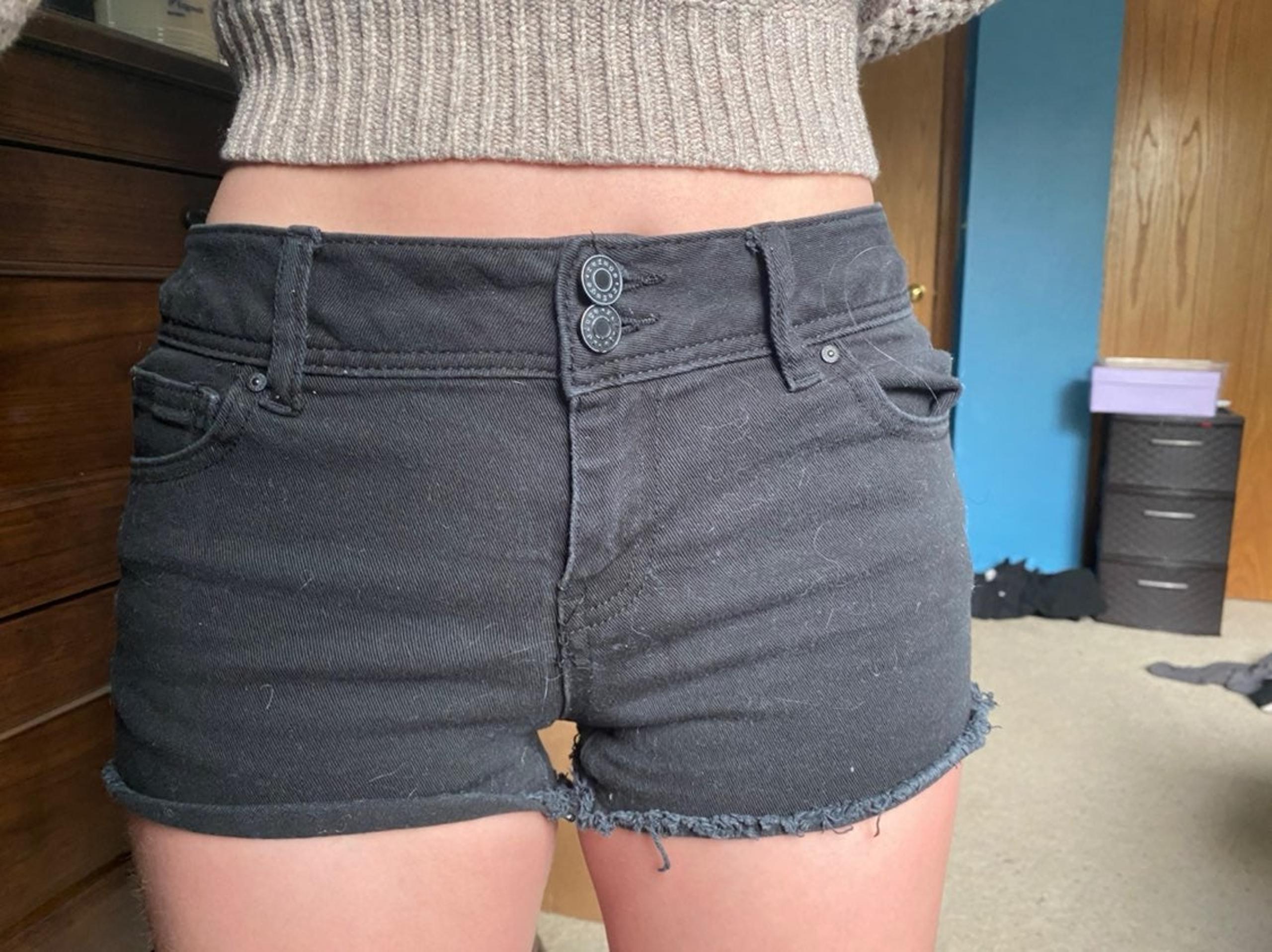 Black Refuge Denim Shorts