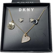 DKNY earrings and necklace set with box
