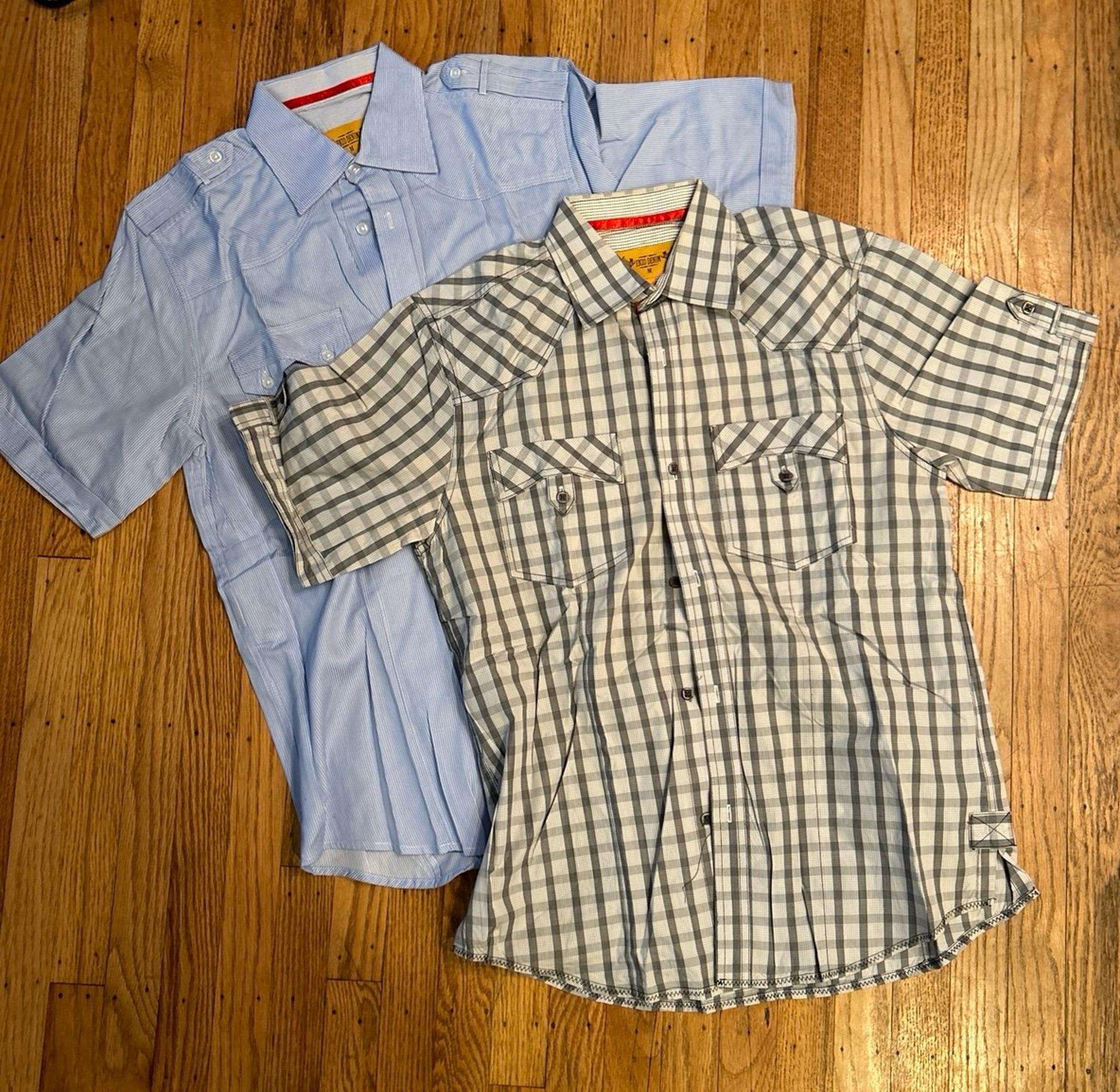 (2) Enzo Denim Shirts Medium button down