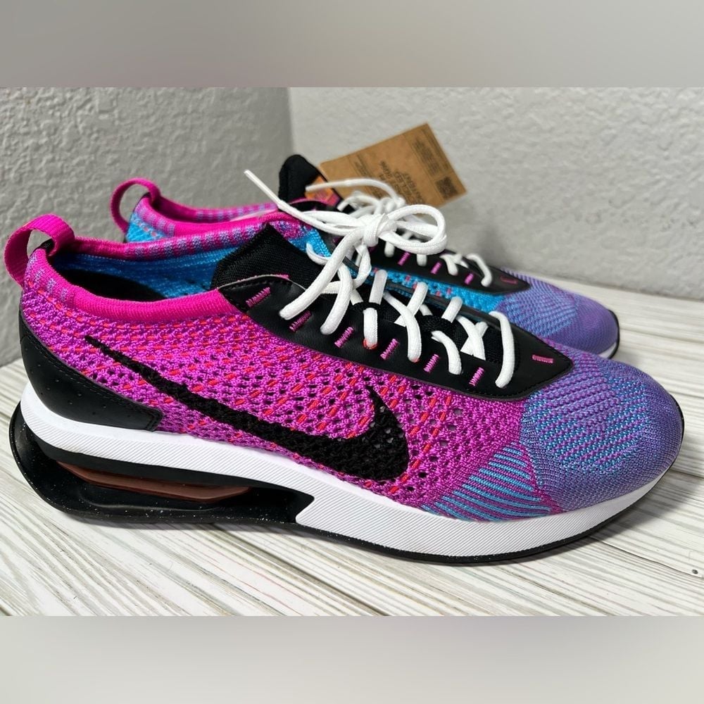 Nike Womens Air Max Flyknit Racer Next Nature sneaker shoe Fuchsia Dream size 9