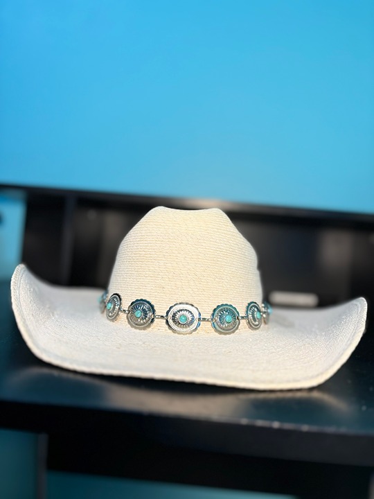 Cavender's Ranch Collection 20X Fine Palm Leaf cowgirl hat size 20 W.