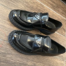 Prada leather loafer