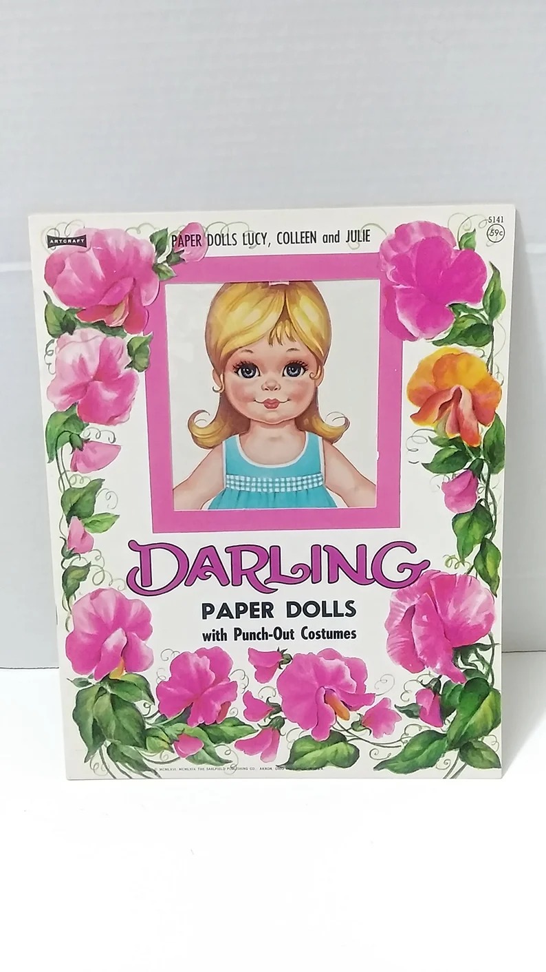 Vintage Artcraft Darling Lucy Colleen and Julie Paper Dolls Uncut Book