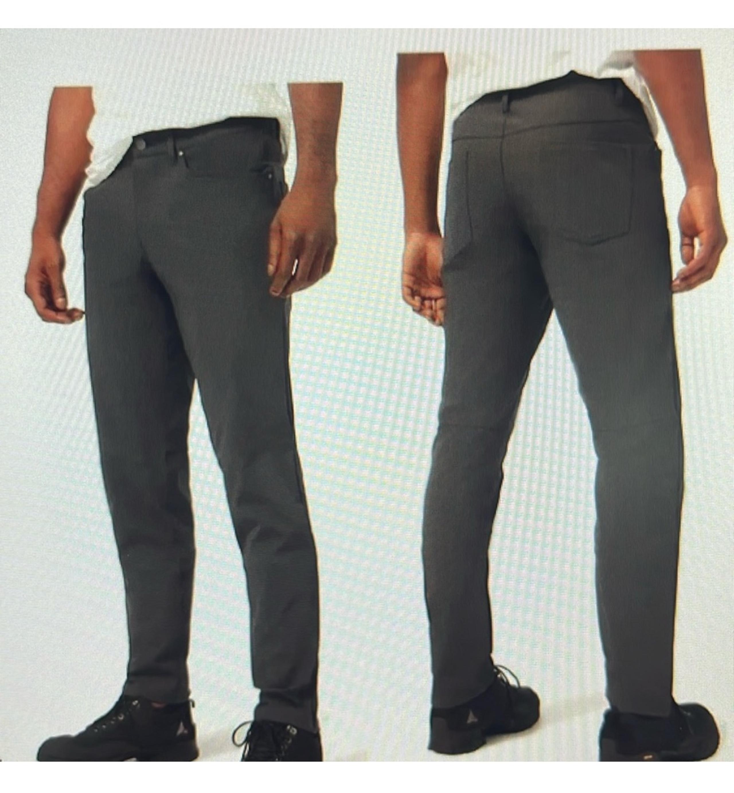 Lululemon Mens ABC Tech Pants. Size 33 Heather Gray