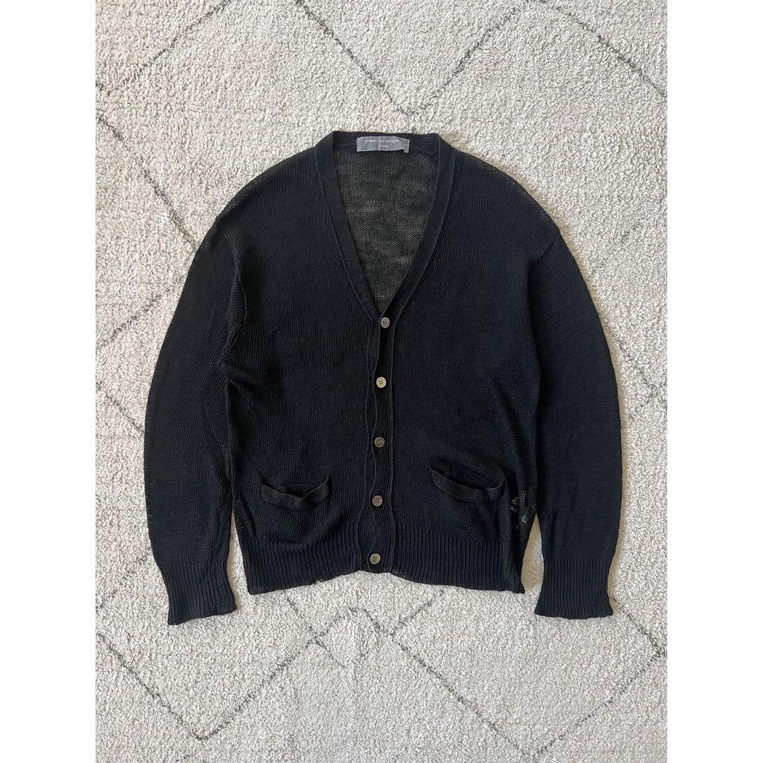 Tanaka Homme AD2000 Comme des Garçons Homme Linen Cardigan Black