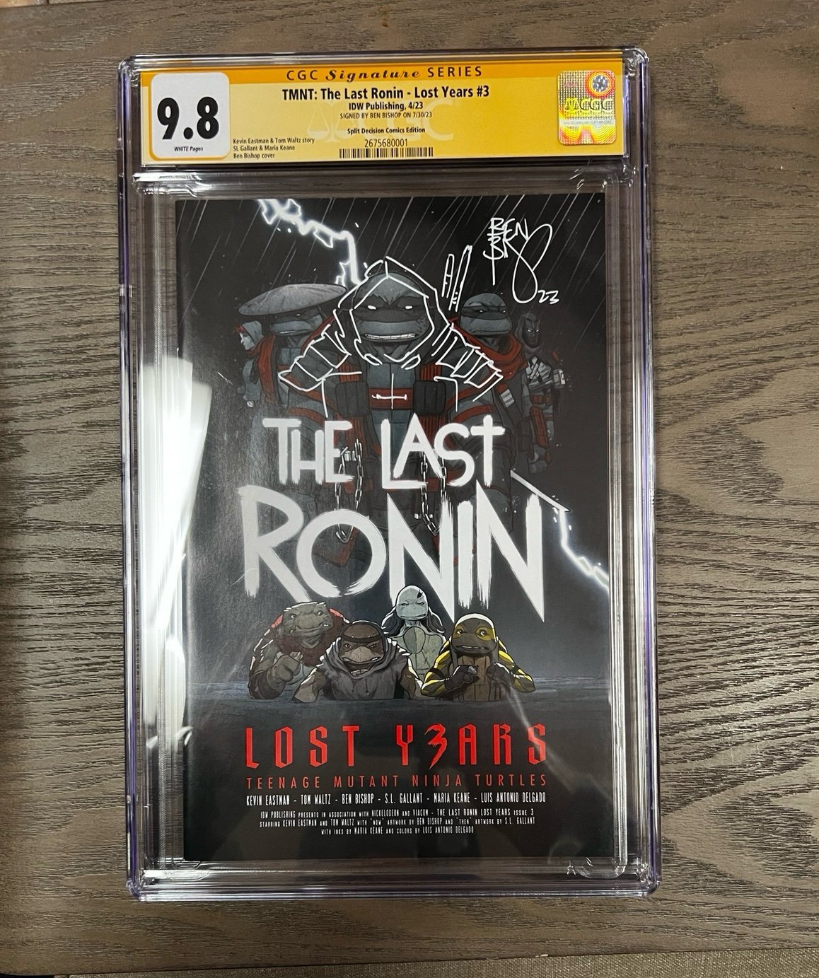 *Signed & Sketched* TMNT: Last Ronin Lost Years #3 CGC Signature 9.8 Bishop IDW