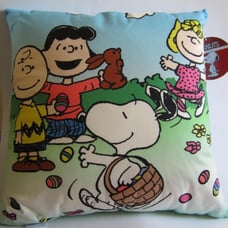 Peanuts Snoopy Charlie Brown Lucy Easter Decorative Pillow