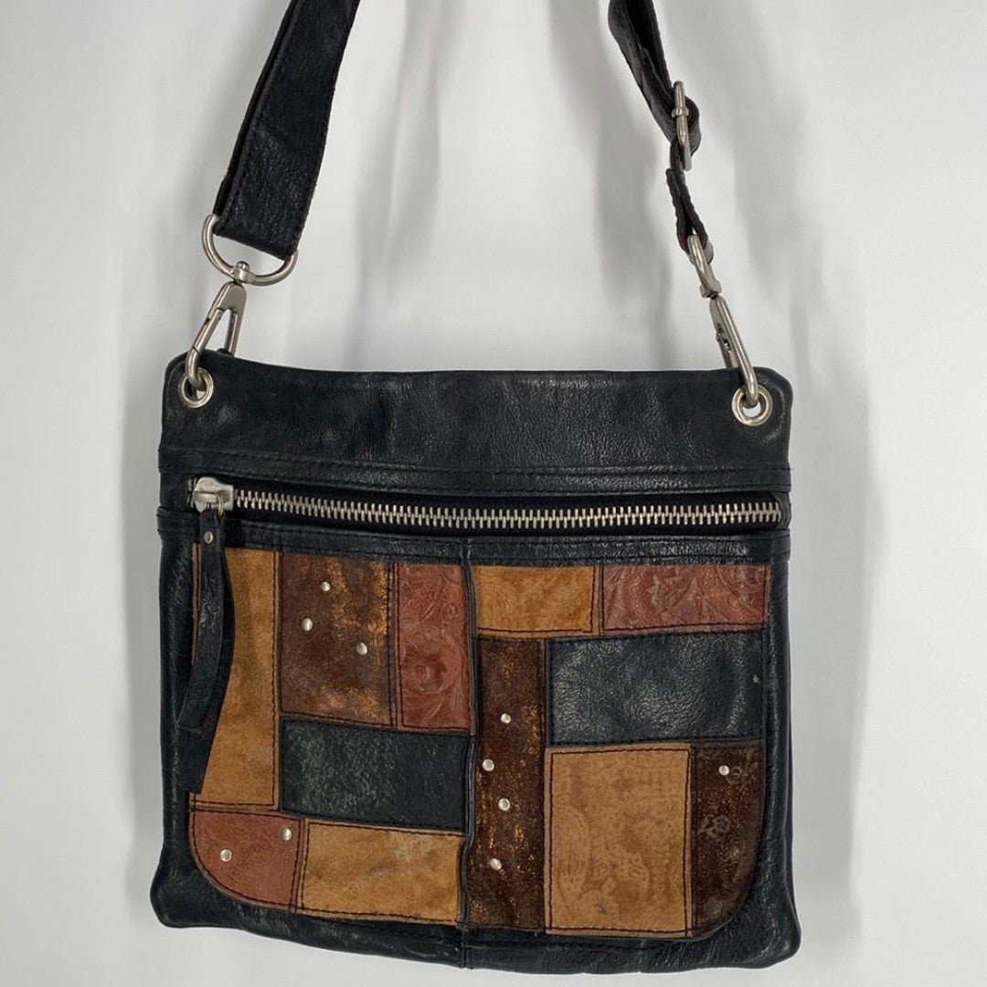 Fossil Sasha Patchwork Crossbody Bag Purse