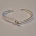 Signed M Vintage 925 Sterling Silver Twisted Knot Cuff Bracelet