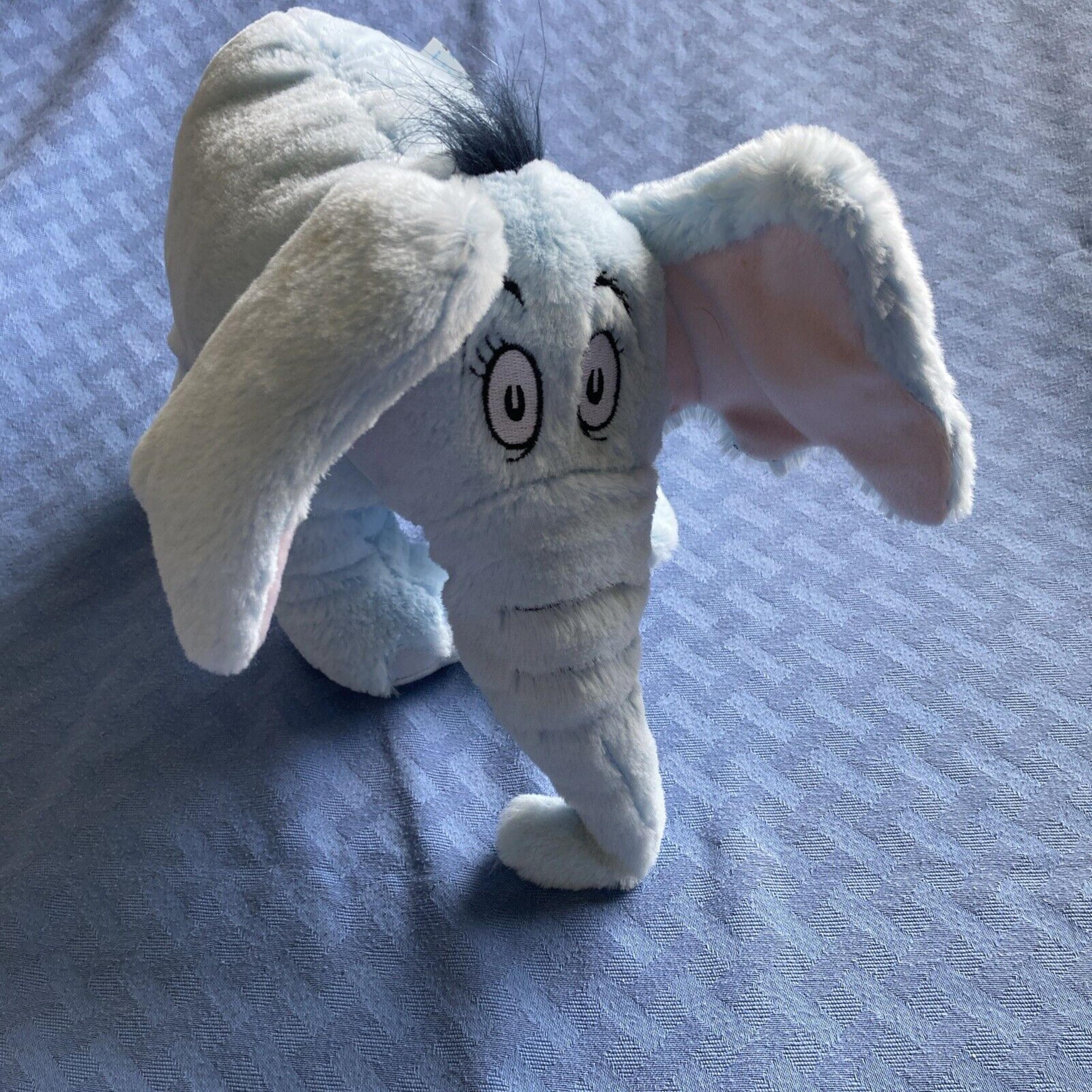 Kohls Cares Dr. Suess Plush Elephant Horton Hears a Who 10" Stuffed Animal Blue - Disney