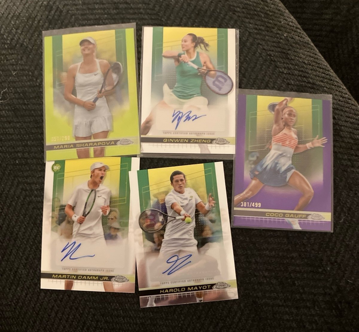 Topps tennis Autos and chrome cards