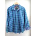 ROBERT GRAHAM Men Navy Blue L Football Sport Shirt 3XL Plaid Button up