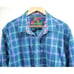 ROBERT GRAHAM Men Navy Blue L Football Sport Shirt 3XL Plaid Button up