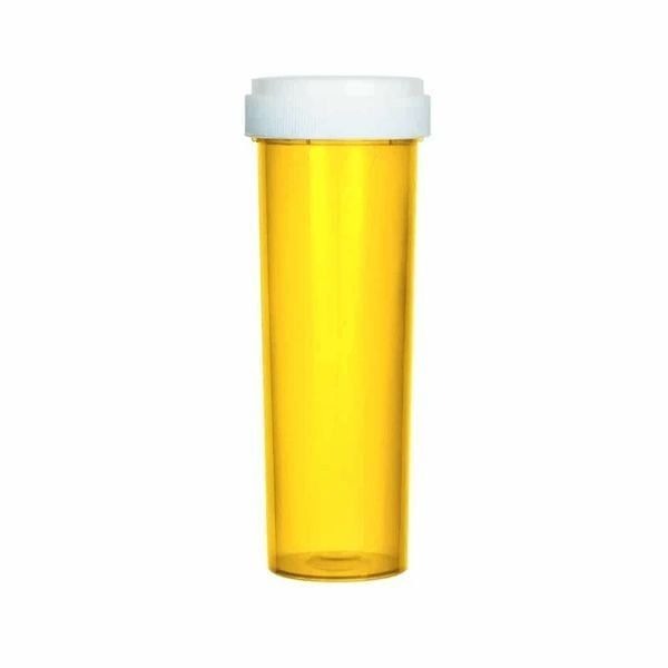 Brand New 60 Dram Amber Reversible Cap Vials - 50 Count