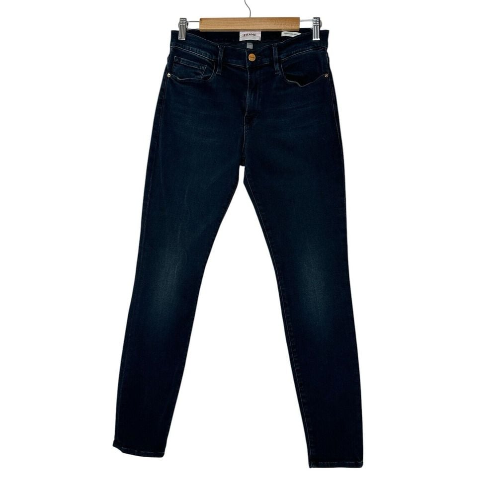 Frame Le Skinny de Jeanne Jeans Women's Size 30 Dark Wash High Rise Stretch