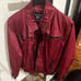 Faux leather red