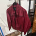 Faux leather red