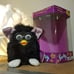 Vintage 1998 Furby Black Witch’s Cat Grey Eyes NO EYELASHES With Tag + Box