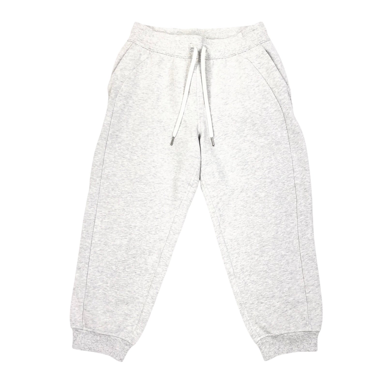 Lululemon Scuba High Rise Cropped Joggers Women's Size 8 Light Grey 23 Inseam