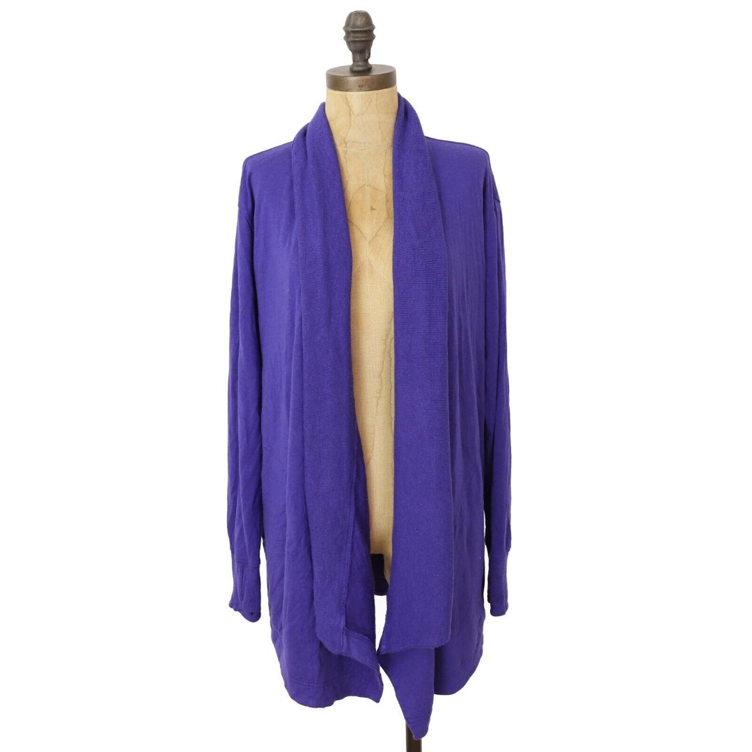 ATHLETA Nirvana Pranayama Restore Wrap Cardigan L Noble Blue After Workout B77