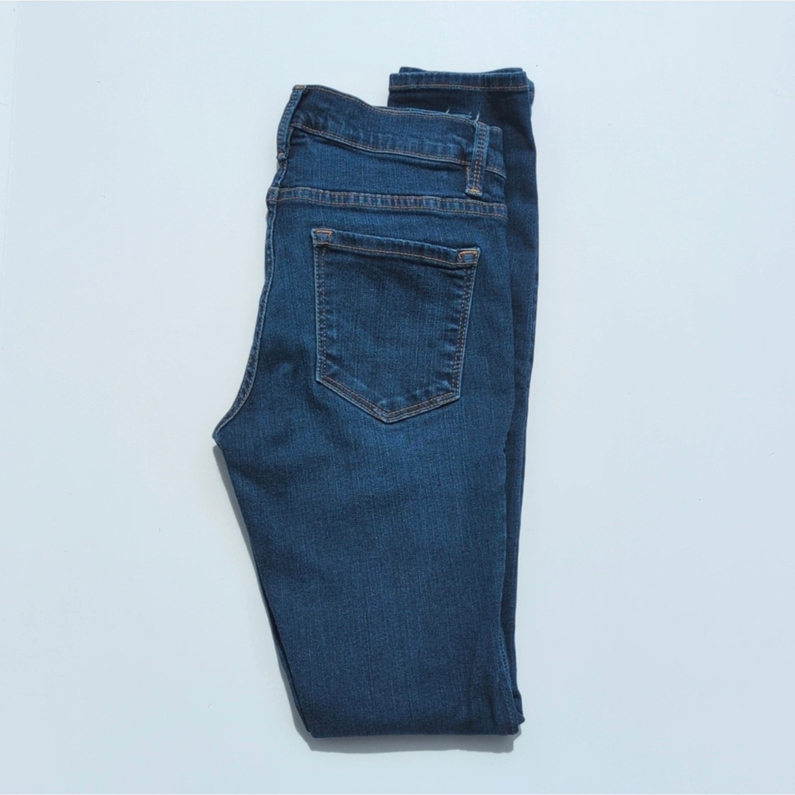 Frame Denim Columbia Road Distressed Medium Wash Low Rise Le Skinny Jeans 26