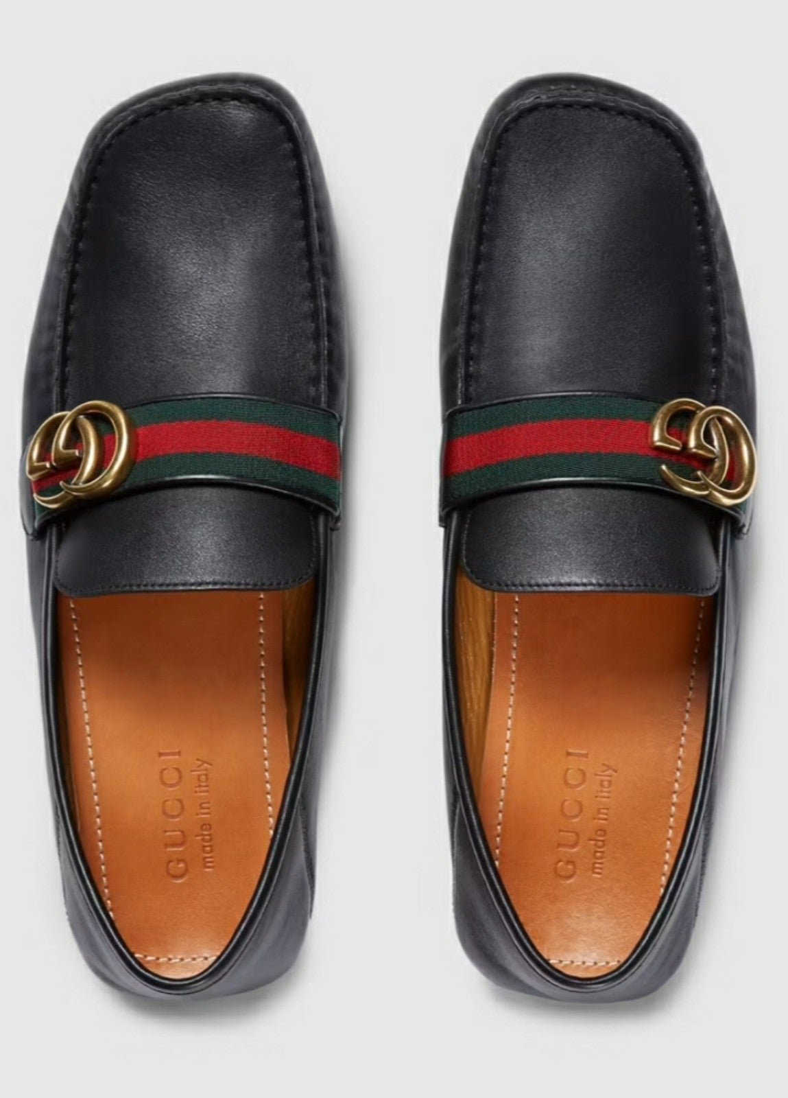 Gucci GG Leather Black Loafers