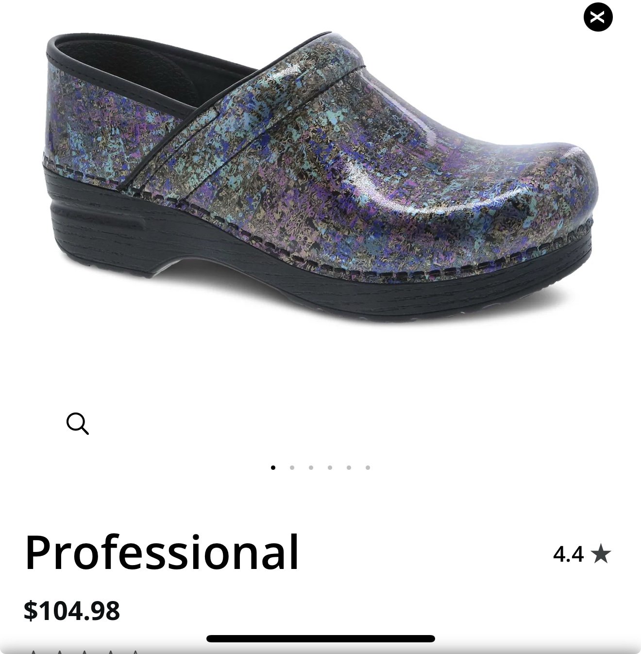 Dansko Women’s Metallic Ink Patent Leather Professional Clog Shoe Size 7.5-8