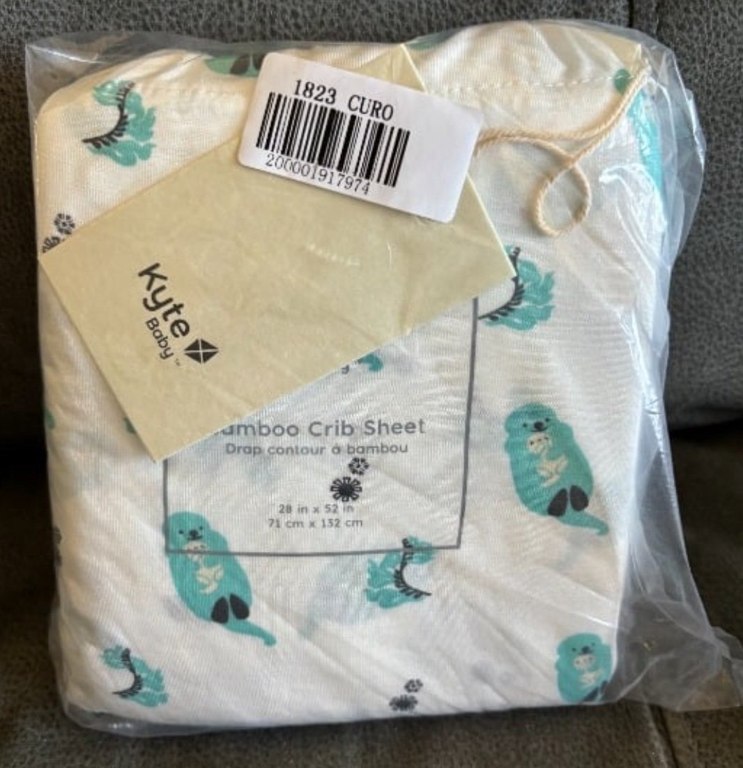 Kyte Baby Robin Cuddle Crib Sheet Bamboo Otters New in Bag Baby Toddler Nursery