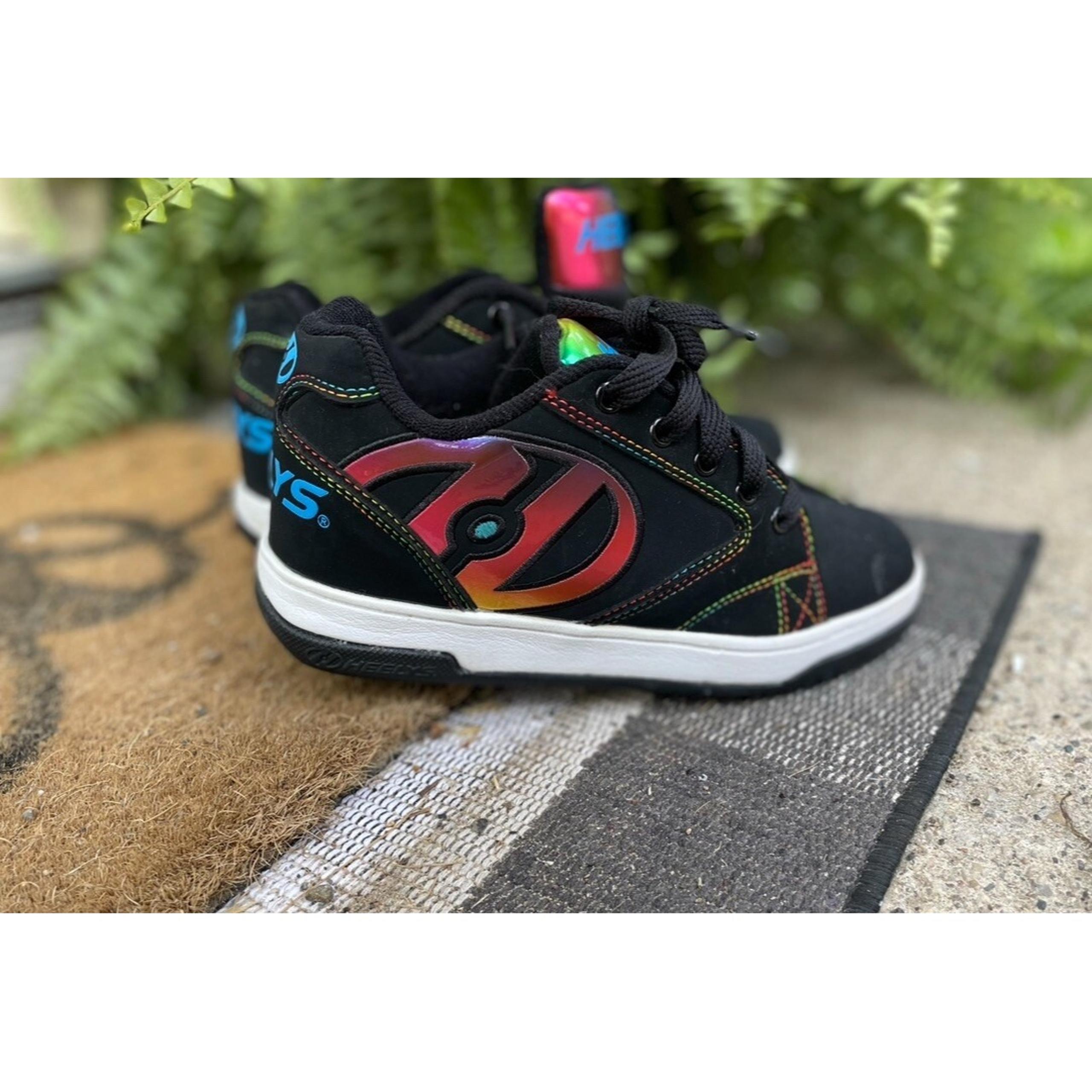 Heelys Propel 2.0 Youth Size 3 Skate Sneaker Shoes Black Multicolor Shinny B#7