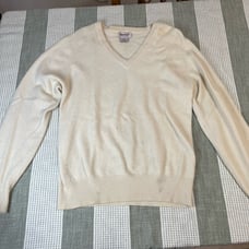 Jaccar Cream Cashmere Sweater