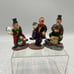 3 Vintage KG Resin Figurines Circus Clowns Lot With With Box Crystal Ball