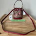 Coach Mini Bucket Bag In Signature Cherry Print
