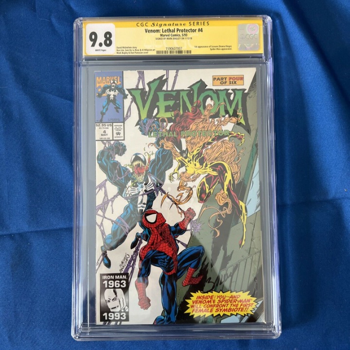 Venom Lethal Protector #4 CGC 9.8 1st Scream Signed by Bagley Marvel Comics Key!