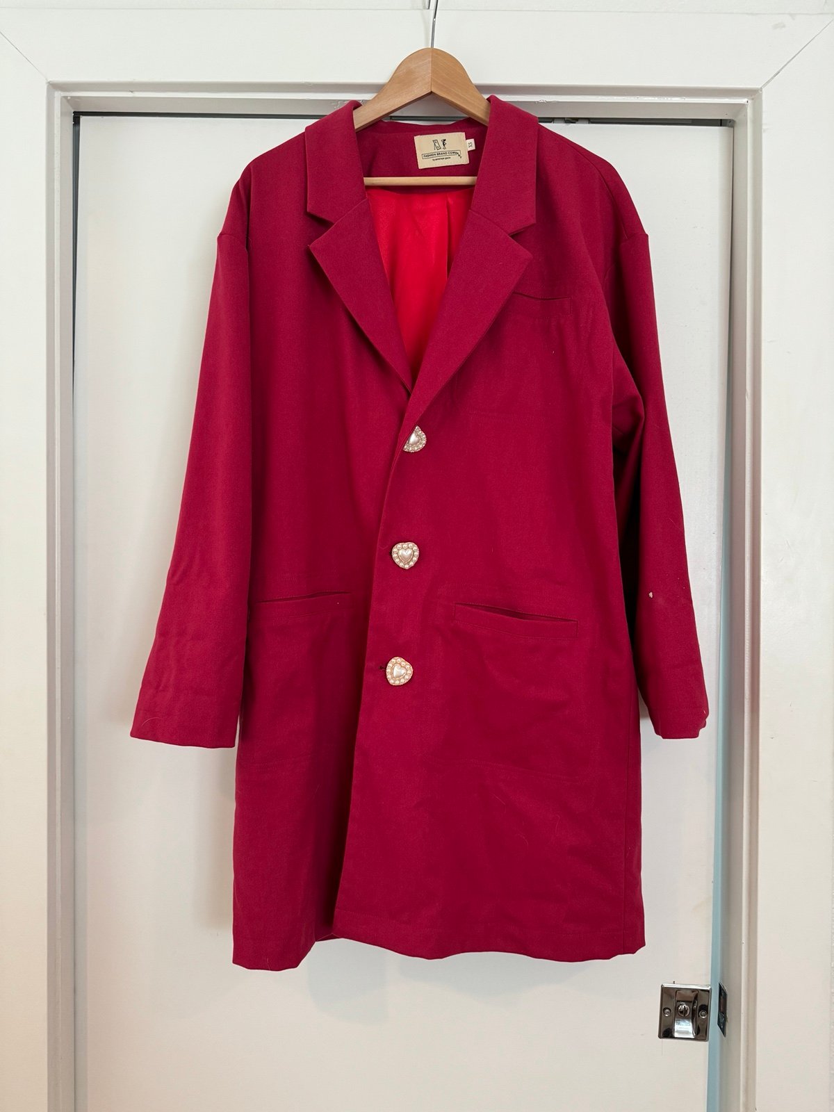 Fashion Brand Company Penelope Gazin Lovers Coat Magenta XS